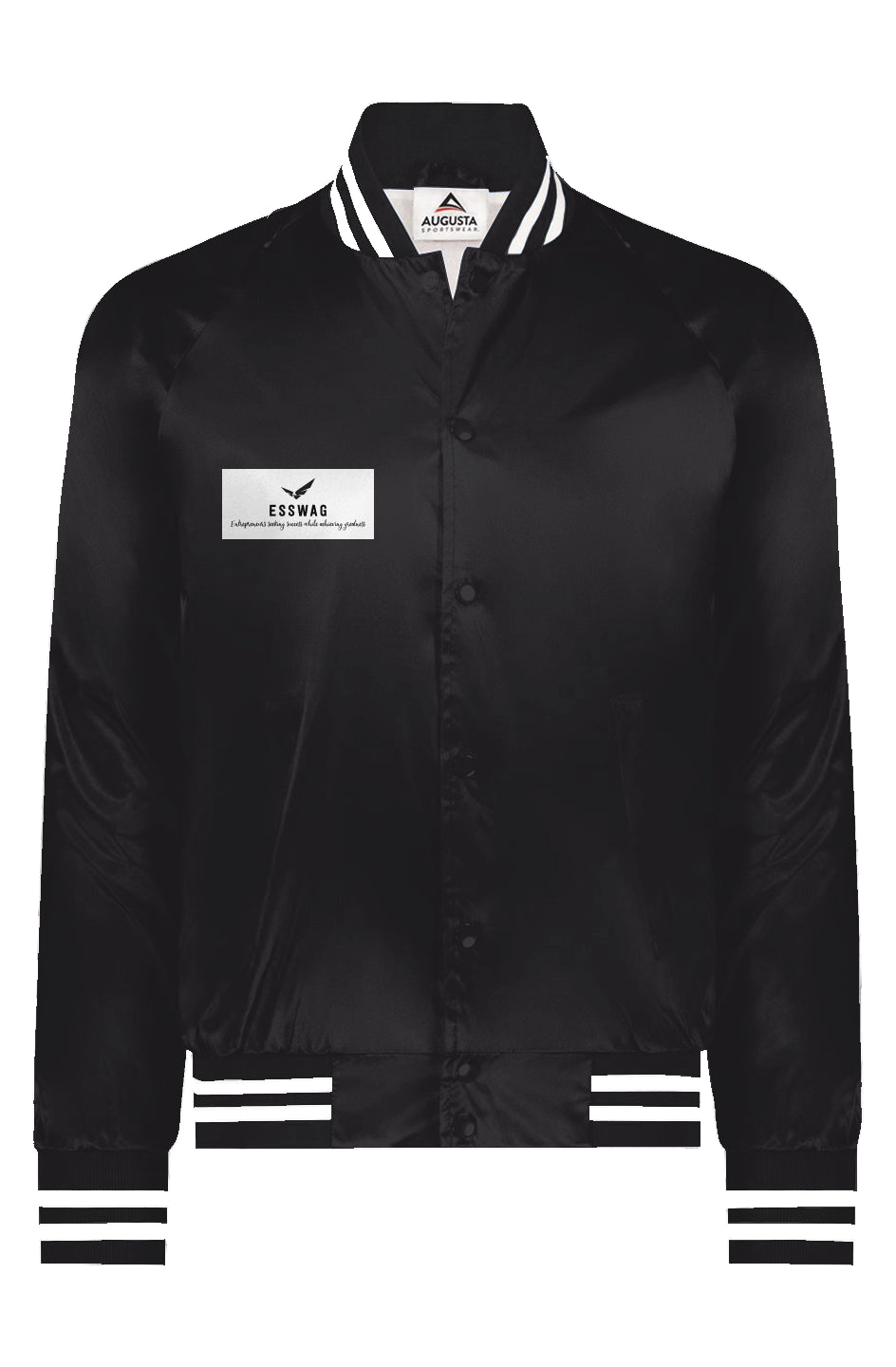 Satin Baseball Striped Jacket