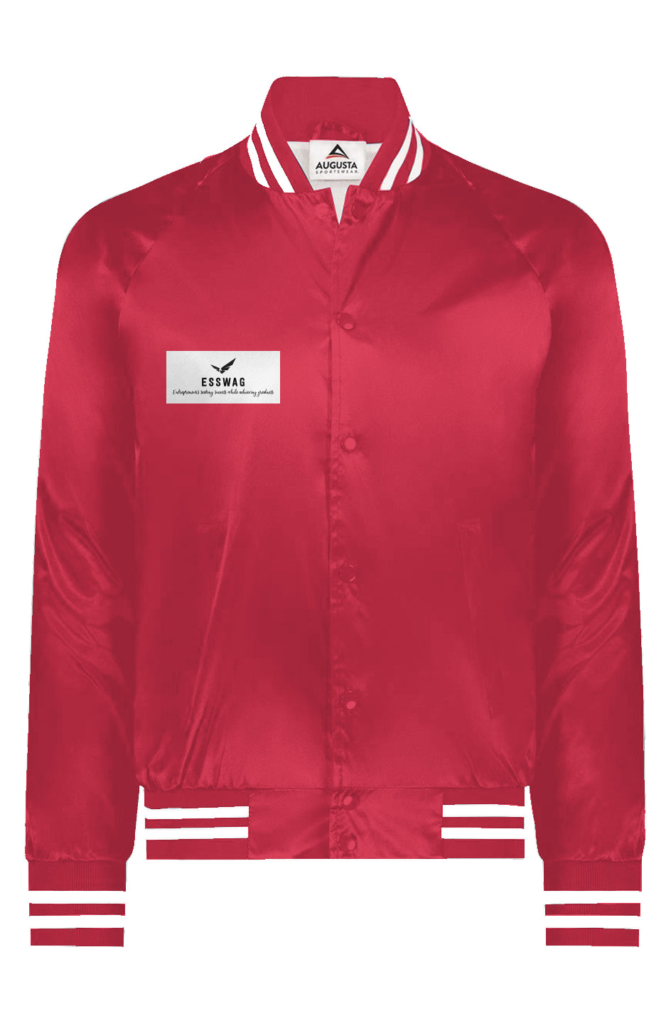 Satin Baseball Striped Jacket